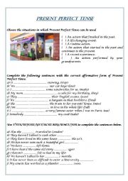 English Worksheet: Present Perfect Tense