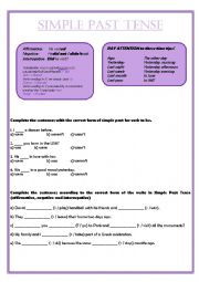 English Worksheet: Simple Past Tense