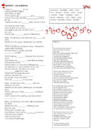 English Worksheet: PERFECT ED SHEERAN