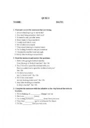 English Worksheet: INFINITIVES AND GERUNDS