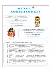 English Worksheet: MIXED CONDITIONALS