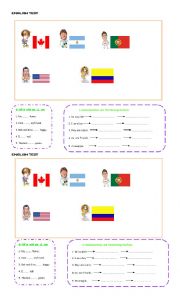 Test To Be  countries and nationalities