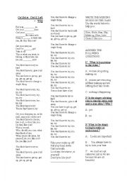English Worksheet: Song+ worksheet: Try ( Colbit)