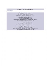 English Worksheet: moon river