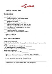 English Worksheet: The Simpsons- Treehouse of Horror