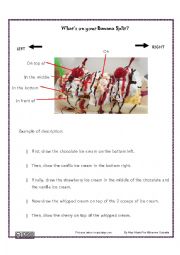 English Worksheet: vocabulary to describe a picture