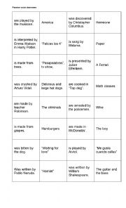 English Worksheet: Passive voice domino