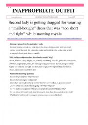 English Worksheet: INAPPROPRIATE OUTFIT