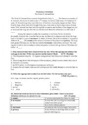 Reading Comprehension Worksheet