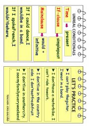 English Worksheet: SECOND CONDITIONAL BOARD EXPLANATION AND EXERCISE