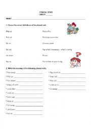 English Worksheet: Phrasal verbs 3