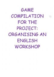 English Worksheet: GAMES COMPILATION