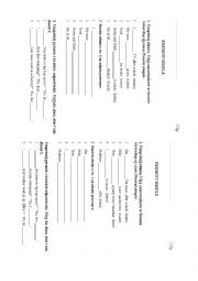 English Worksheet: present simple / present continuous short test
