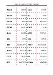 NOUNS - WORD FORMATION - SUFFIXES - DOMINO