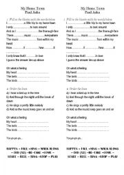 English Worksheet: My Home Town - Paul Anka