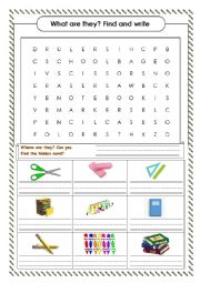 School objects for young learners 3