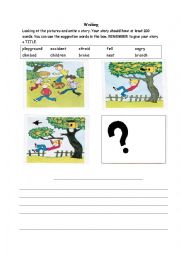 English Worksheet: sequence pictures writing