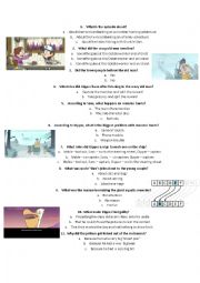 English Worksheet: Gravity Falls Season 1 Episode 2 Listening Activity