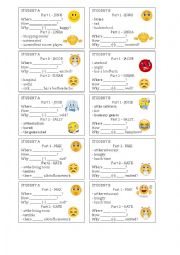 English Worksheet: verb be + feelings adjectives
