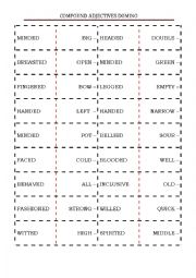 COMPOUND ADJECTIVES DOMINO