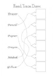 English Worksheet: classroom objects