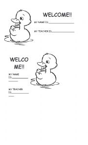 English Worksheet: Welcome back!
