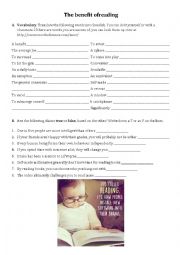 English Worksheet: The Benefit of Reading