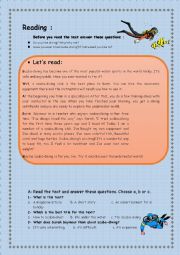 English Worksheet: Scuba-diving 