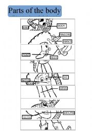 English Worksheet: Parts of the body