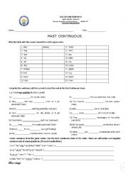 English Worksheet: Past Continuous workshop
