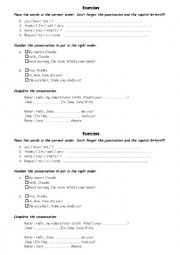 English Worksheet: Exercises on presentation