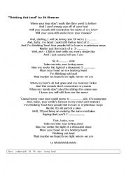 English Worksheet: thinking out loud