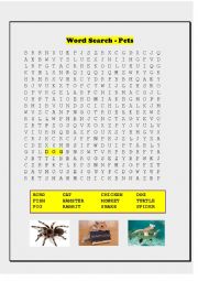 WORDSEARCH-12 PETS