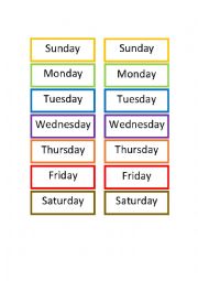 English Worksheet: Days of the Week Matching
