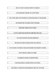 English Worksheet: Street Map