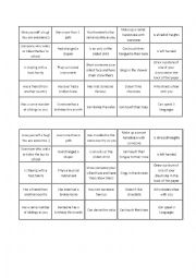English Worksheet: Human Bingo - find someone who
