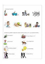 English Worksheet: Present continuous