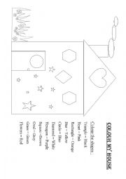 English Worksheet: Shapes and colours