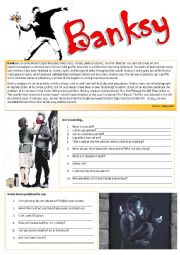 English Worksheet: BANKSY (lets talk about Art)