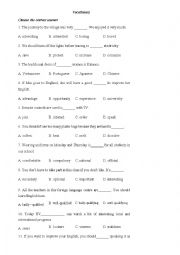 English Worksheet: Vocabulary