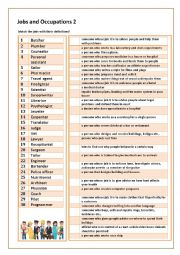 English Worksheet: Job and occupation 2