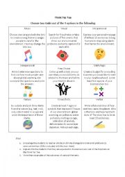 Think Tac Toe Multiple Intelligence (Climate Action/Environment)