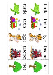 English Worksheet: Letter T Flashcards