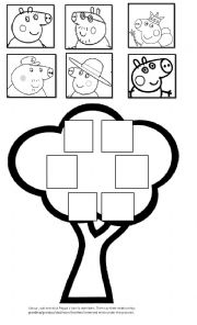 English Worksheet: Peppas family tree