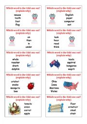 English Worksheet: Warm up cards 2