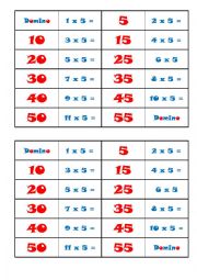 English Worksheet: Domino numbers