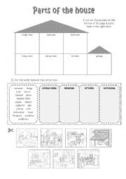 English Worksheet: Parts of the house