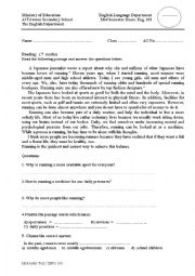 English Worksheet: reading intermediate