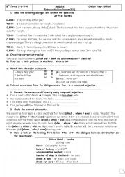 English Worksheet: 8th form Module4 Extra activities(lessons3/4)