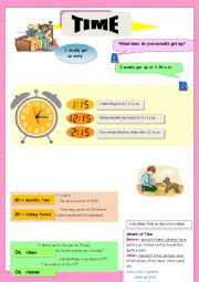 English Worksheet: Prepositions of time